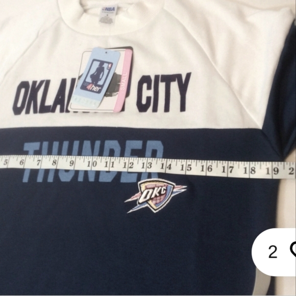 NEW NBA OKC Thunder Ladies Small Sweatshirt Pullover Long Sleeve Top - Picture 5 of 6